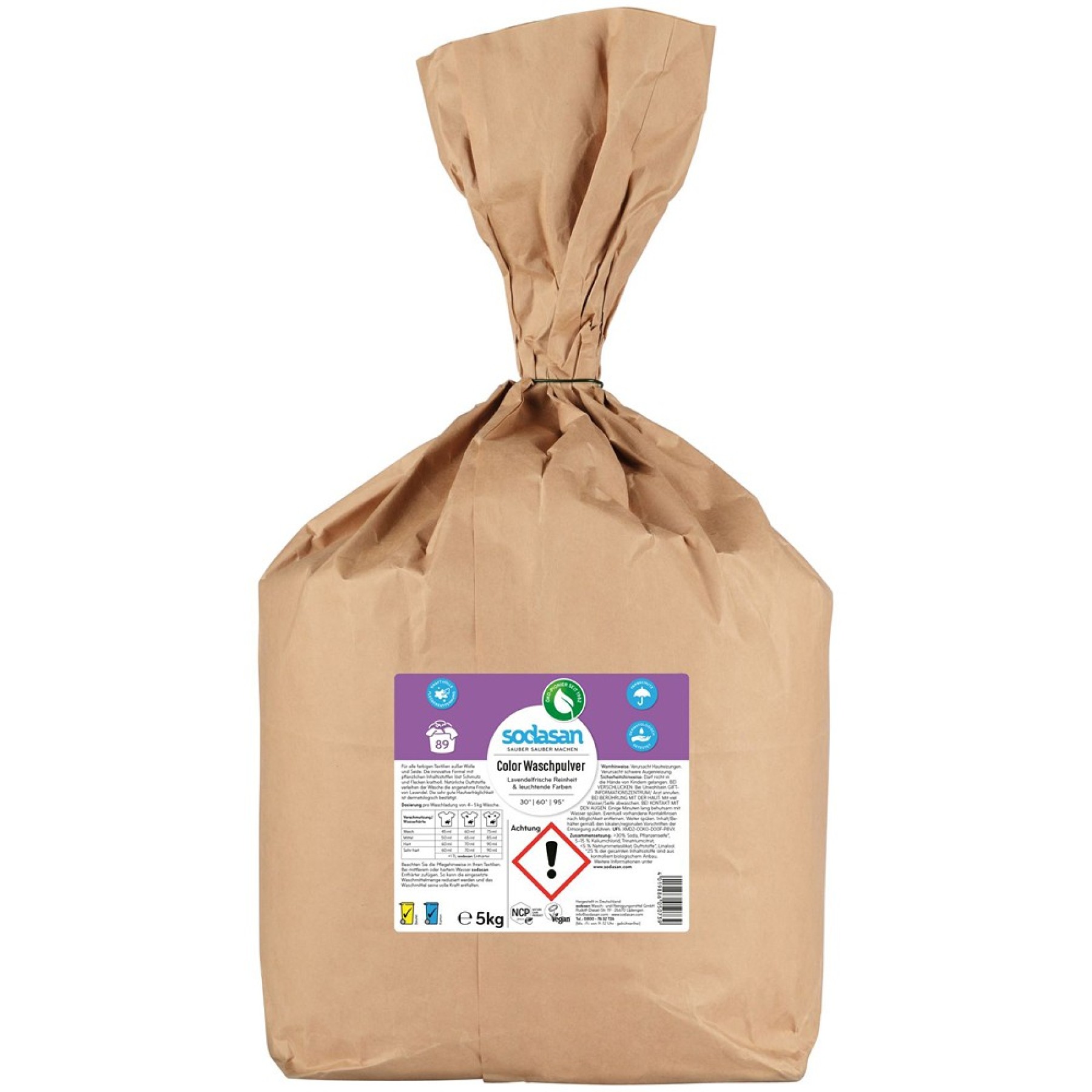 Detergent pudra pentru rufe colorate cu lavanda - 5 kg