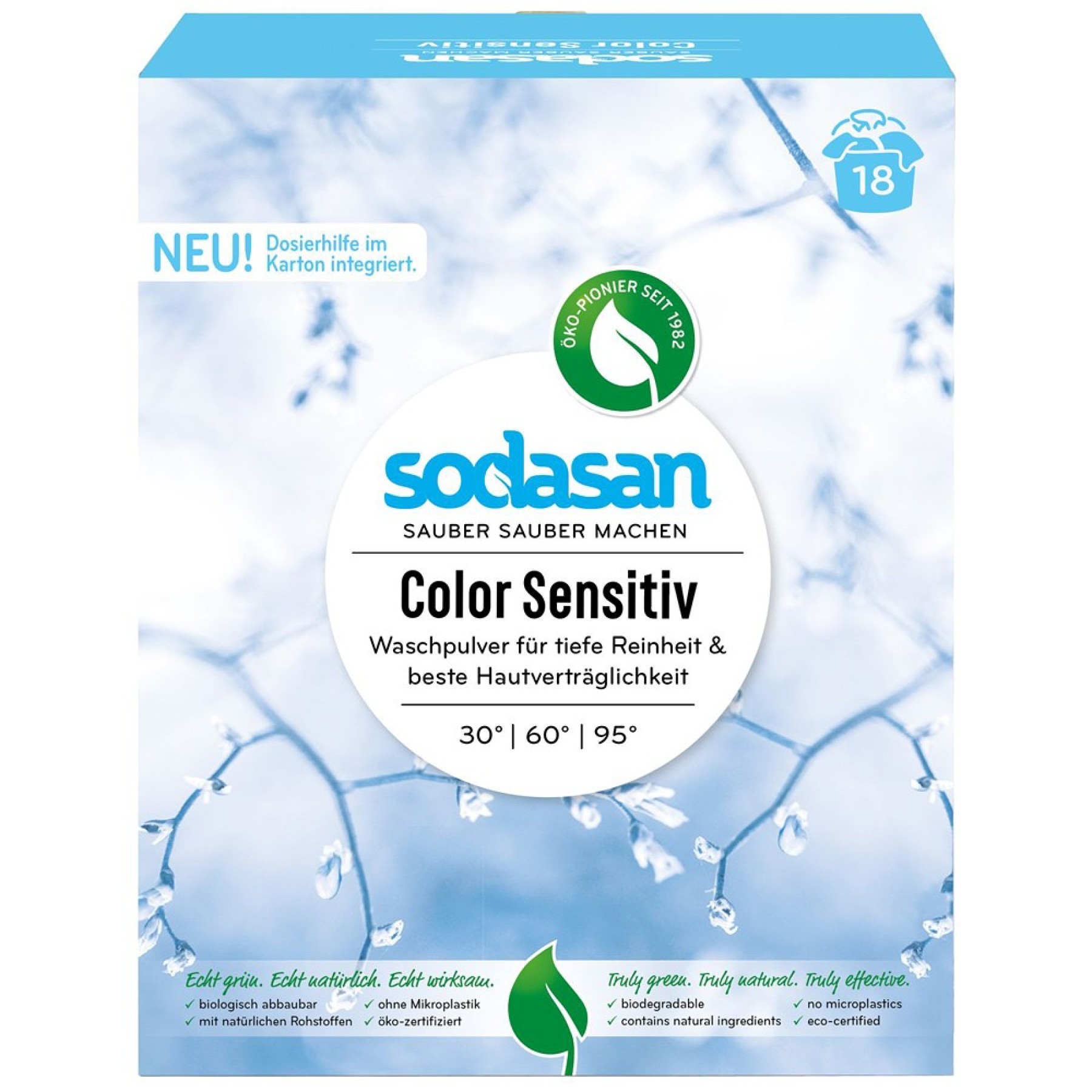 Detergent pudra Color - Sensitiv organic - 1.01 kg