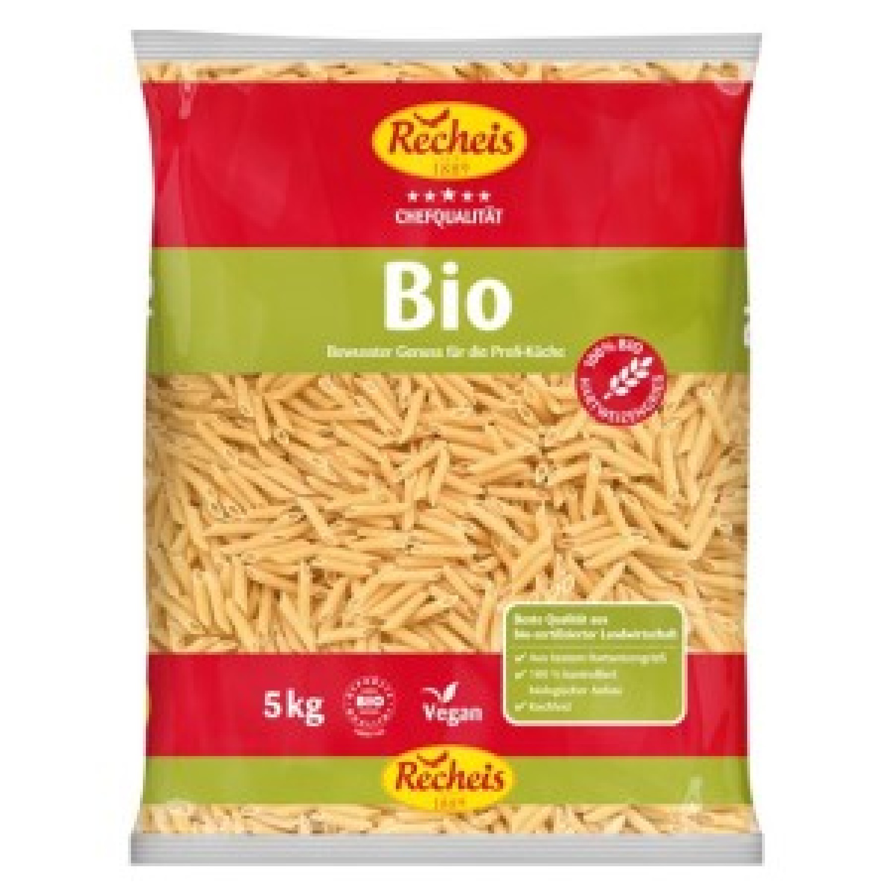 ECO/BIO Penne rigate din grau dur 5 kg