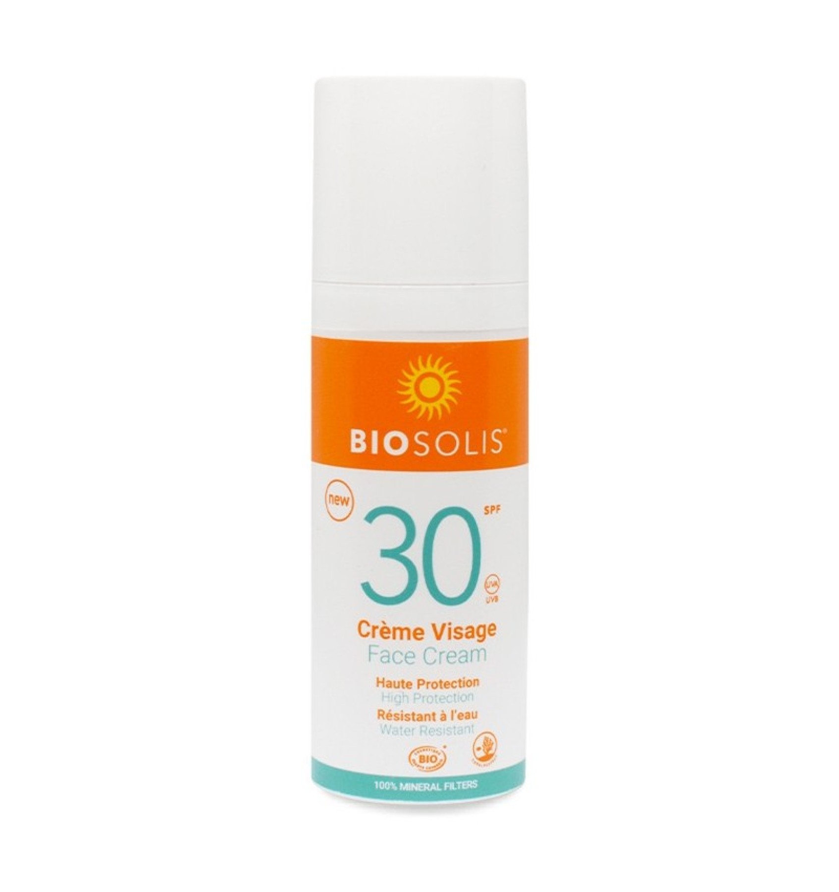 Crema Bio de fata cu protectie solara SPF 30, 50 ml Biosolis