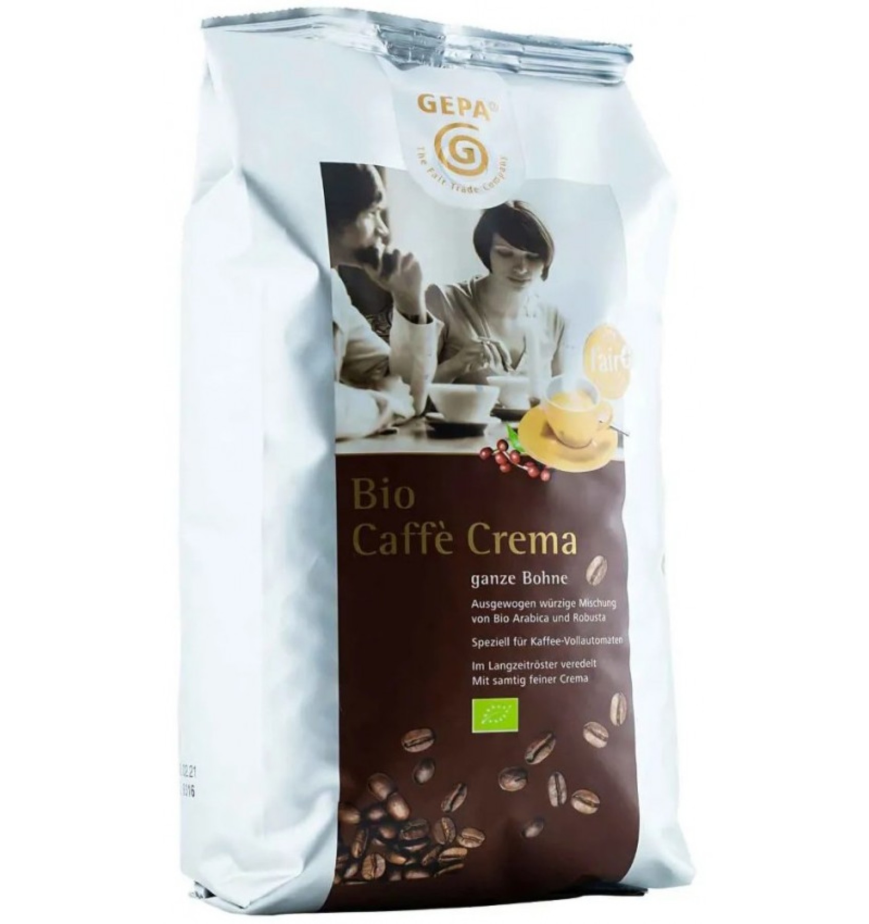 Cafea bio boabe crema, 1000 g Gepa