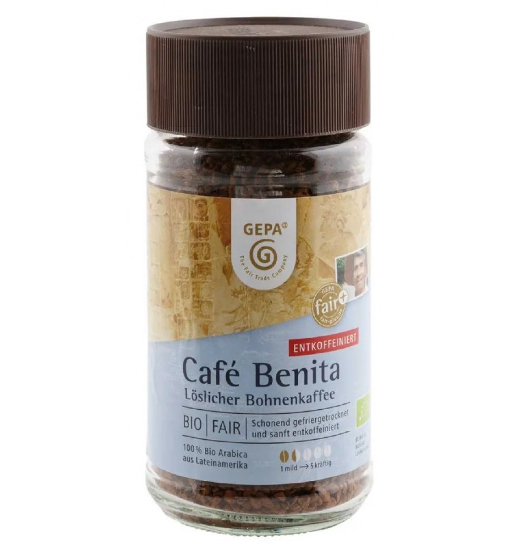 ECO/BIO Cafe Benita 100gr, cafea instant decofeinizata