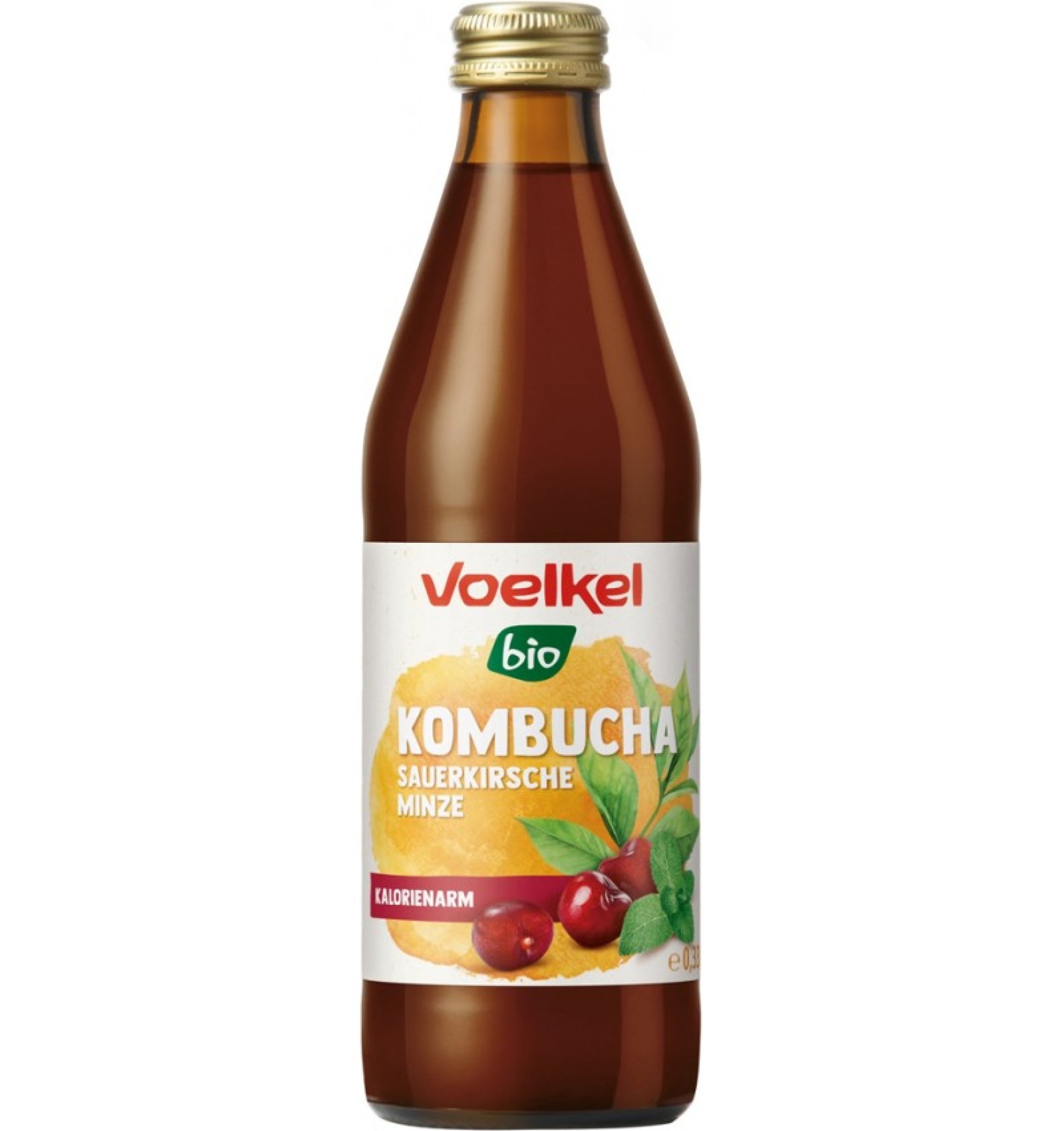 Bautura bio Kombucha cu visine si menta, 330ml VOELKEL