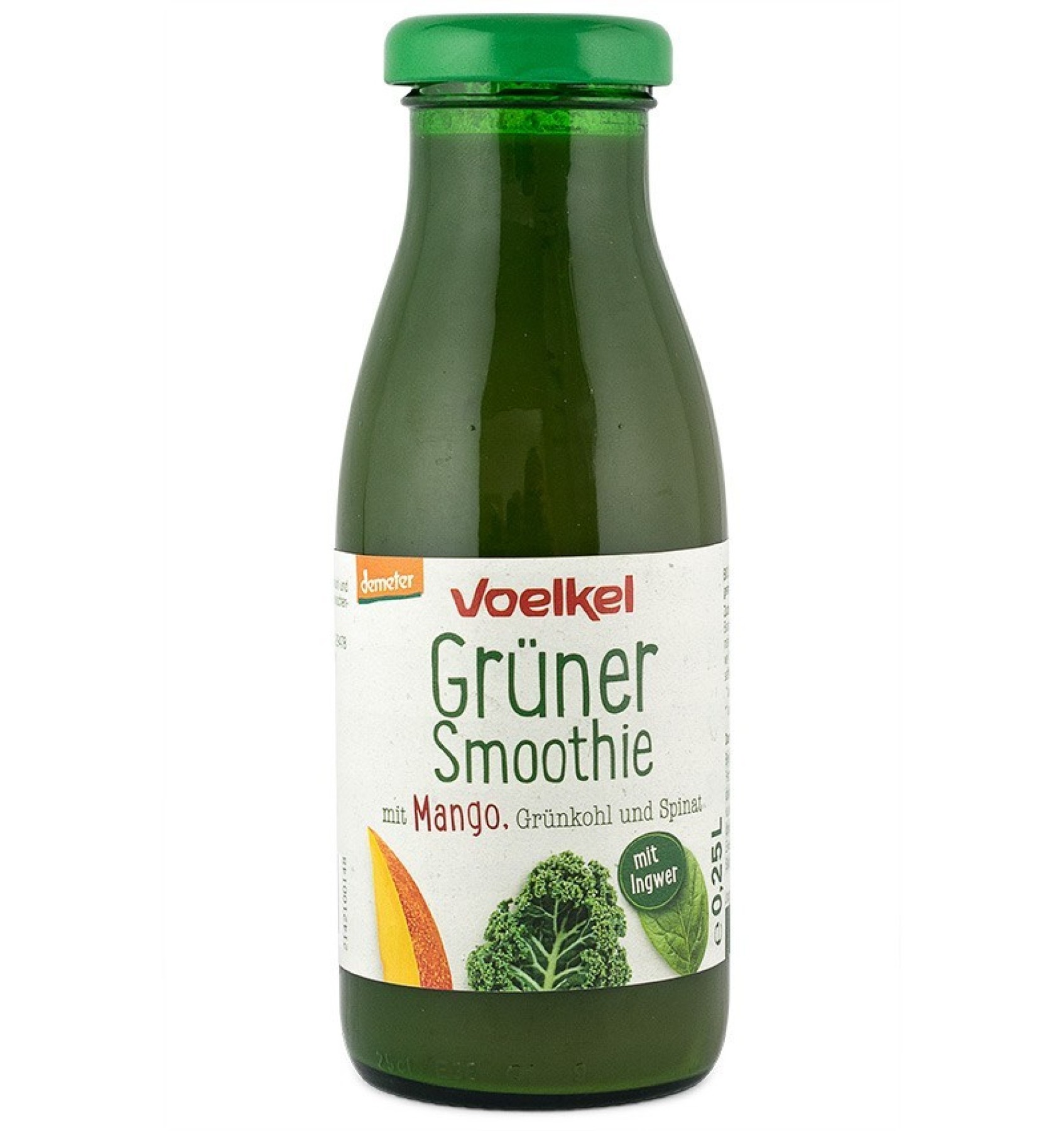 Smoothie verde bio cu mango, varza kale si spanac, 250 ml VOELKEL