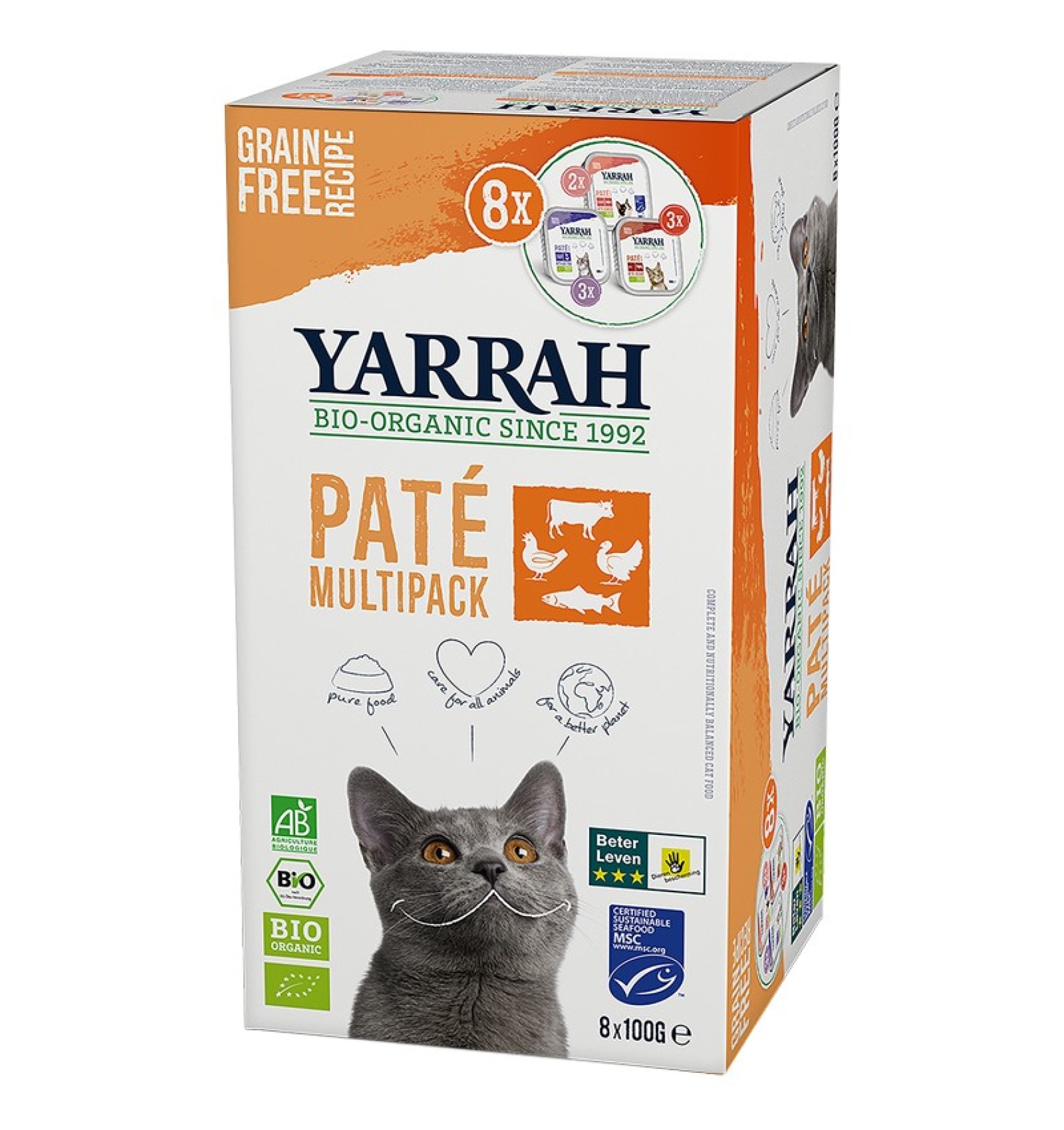 Hrana umeda pentru pisici- pate- multi pack 8*100gr