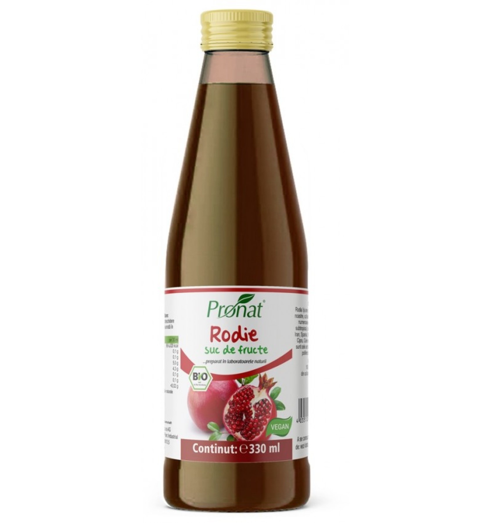 Suc de rodie 100%, bio, 330 ml Medicura