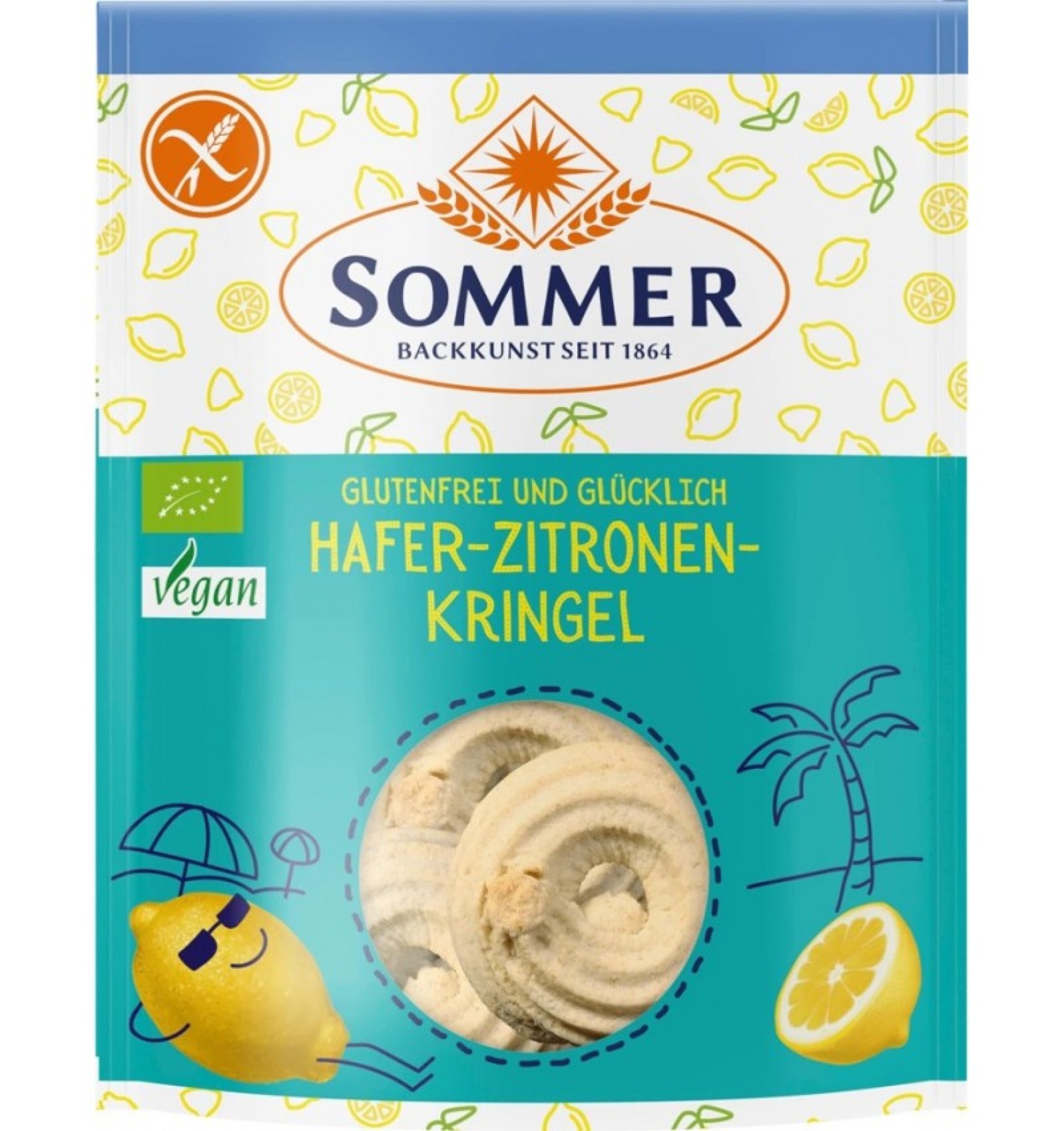 Fursecuri bio din ovaz, fara gluten, cu lamaie, 100 g