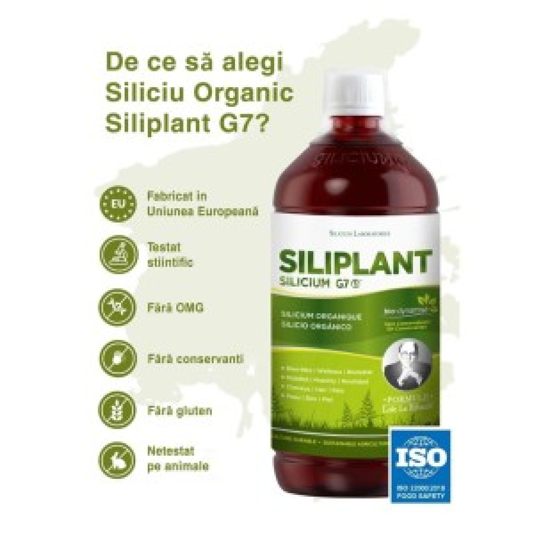 SILICIU G7 SILIPLANT Siliciu organic extras din planta coada-calului, 1000 ml