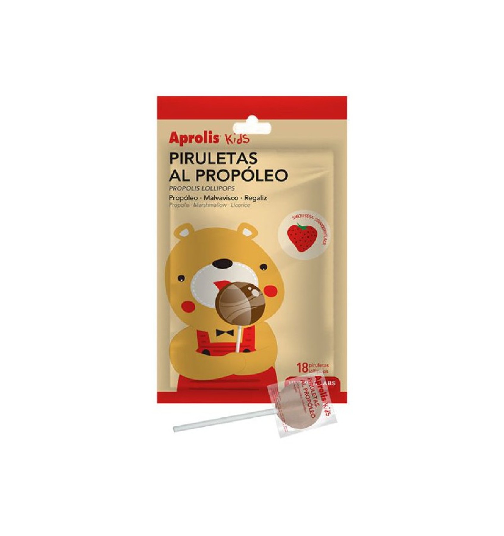 Acadele cu propolis si aroma de capsuni 18 acadele, 100,8gr