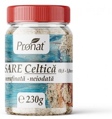 Sare celtica grunjoasa, nerafinată, neiodata, 230g