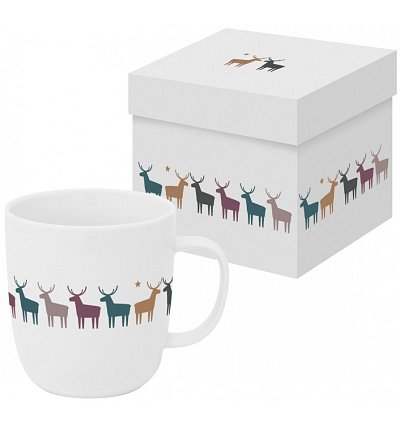 Cana de portelan 0.4l in cutie de cadou, Pure Deers