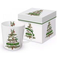 Cana de portelan in cutie de cadou 0.35l Christmas Arbore