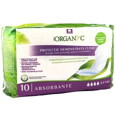 Absorbante extra pentru incontinenta, din bumbac organic, 10 buc Organyc