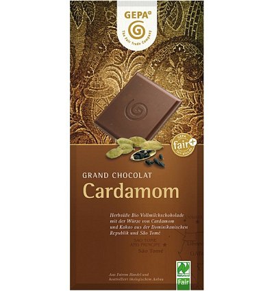 Ciocolata Bio cu lapte si cardamon,100 g Gepa
