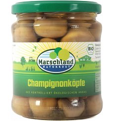 Ciuperci intregi, bio Champignons, 330/170 g