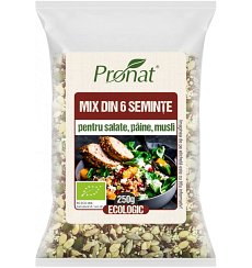 MIX BIO DIN 6 SEMINTE PENTRU SALATE, PAINE, MUSLI 250G