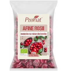 AFINE ROSII BIO INDULCITE CU ZAHAR DIN TRESTIE, 200G