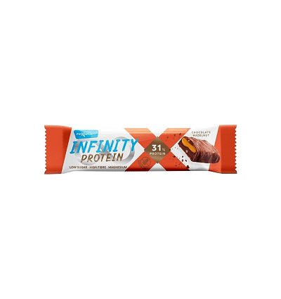 BATON PROTEIC INFINITY PROTEIN CU CIOCOLATA SI ALUNE DE PADURE, 55G MAX SPORT