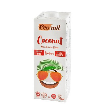 Bautura vegetala Bio de cocos, fara zahar, 1L Ecomil