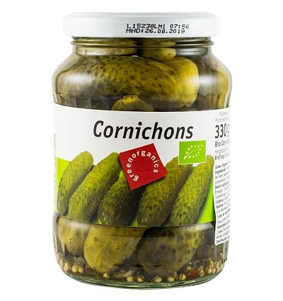 Castraveti murati Bio, 330g/190g GREEN ORGANICS