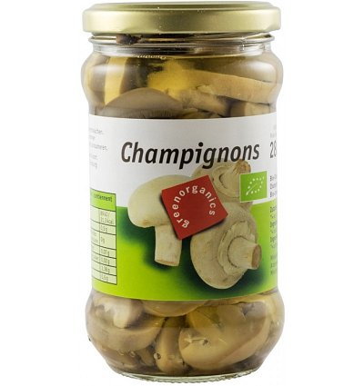 Ciuperci Champignon Bio, 280g/170g GREEN ORGANICS