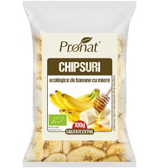 Chipsuri Bio de banane cu miere, 100g