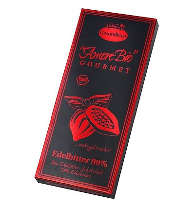 Ciocolata neagra, 99% cacao, 80 g LIEBHART\\\'S AMORE BIO