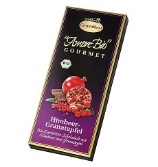 Ciocolata amaruie cu zmeura si rodie, 55% cacao, 100 g LIEBHART\\\'S AMORE BIO