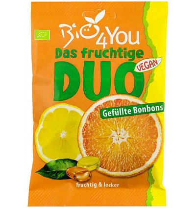 Bomboabe bio duo cu portocala si lamaie - 75 g