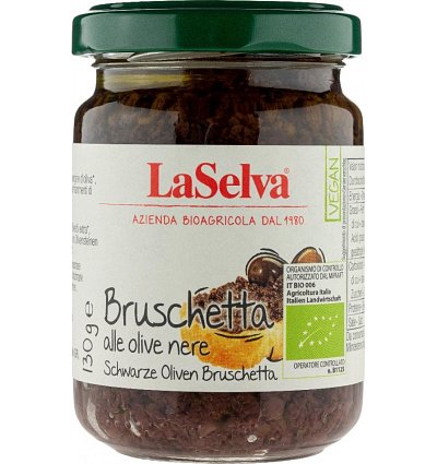 ECO/BIO Masline negre pentru bruschete 130gr