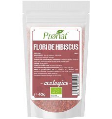 Flori de hibiscus bio, maruntite, 40 g