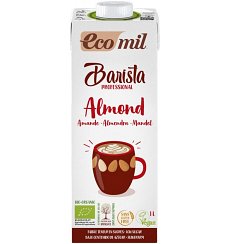 Barista, bautura vegetala bio de migdale pentru cafea, 1L Ecomil