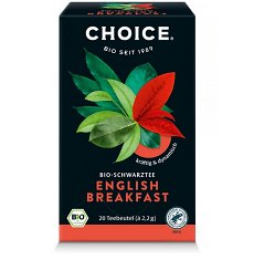 Ceai negru bio English Breakfast, 20 pliculete a 2,2 g / 44,0 g Choice®