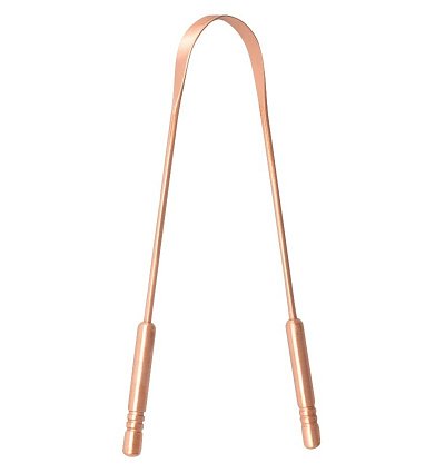 Dspozitiv din cupru pentru curatat limba