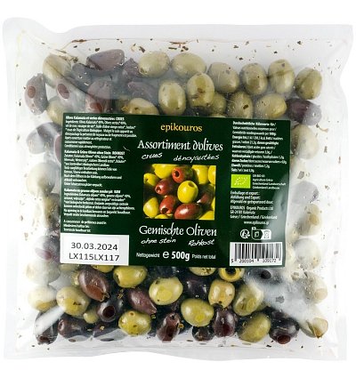 ECO/BIO Masline Kalamta si verzi, RAW, 500gr