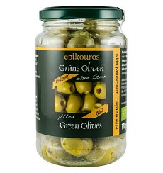 ECO/BIO Masline verzi, fara samburi, RAW, 17gr, in borcan