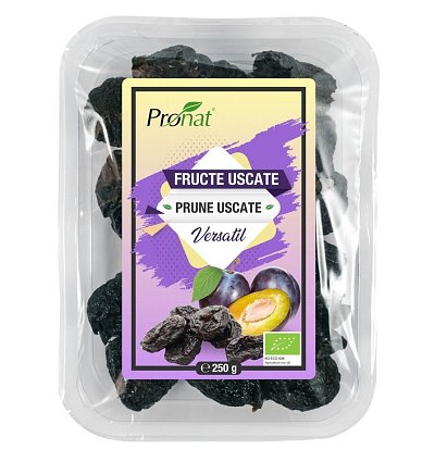 Prune Bio uscate, fara samburi, 250 g