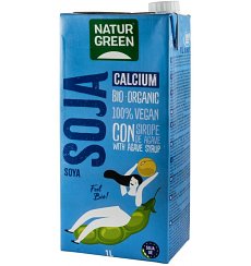 Bautura vegetala BIO de soia cu calciu, 1 L NATUR GREEN