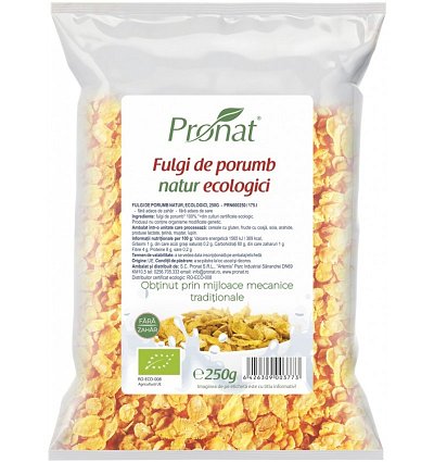 Fulgi de porumb natur, bio, 250 g