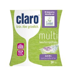 TABLETE ECOLOGICE 3-in-1 PENTRU MASINA DE SPALAT VASE, 30 TABLETE, 600G Claro