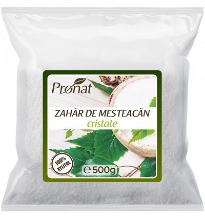 Zahar de mesteacan cristale, 100% xylitol, 500 g