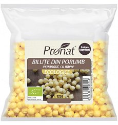 Bilute BIO din porumb expandat cu miere, 125g