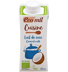 Crema vegetala Bio pentru gatit pe baza de cocos, 200 ml ECOMIL CUISINE
