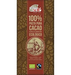 Ciocolata neagra BIO 100% cacao, 90g Chocolates Sole