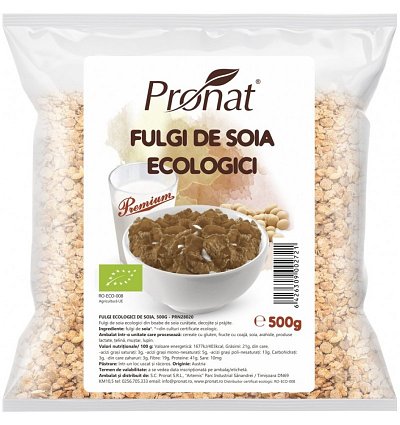 Fulgi Bio de soia, 500 g