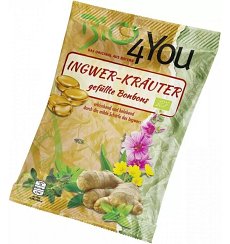Dropsuri BIO umplute din ghimbir si plante, 75 g Bio 4 You