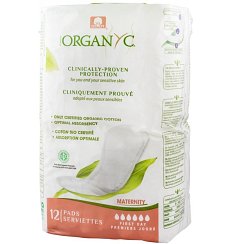 Organyc Bio Absorbante intime din bumbac organic pentru perioada de dupa nastere 12 buc