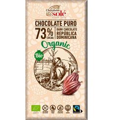 Ciocolata neagra BIO 73% cacao 100 gr Chocolates Sole