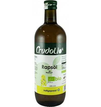 Ulei din seminte de rapita Bio extravirgin, 1000 ml Crudolio