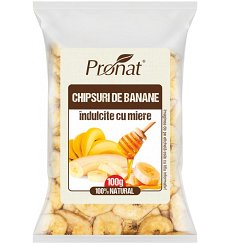 Chipsuri de banane cu miere 100g